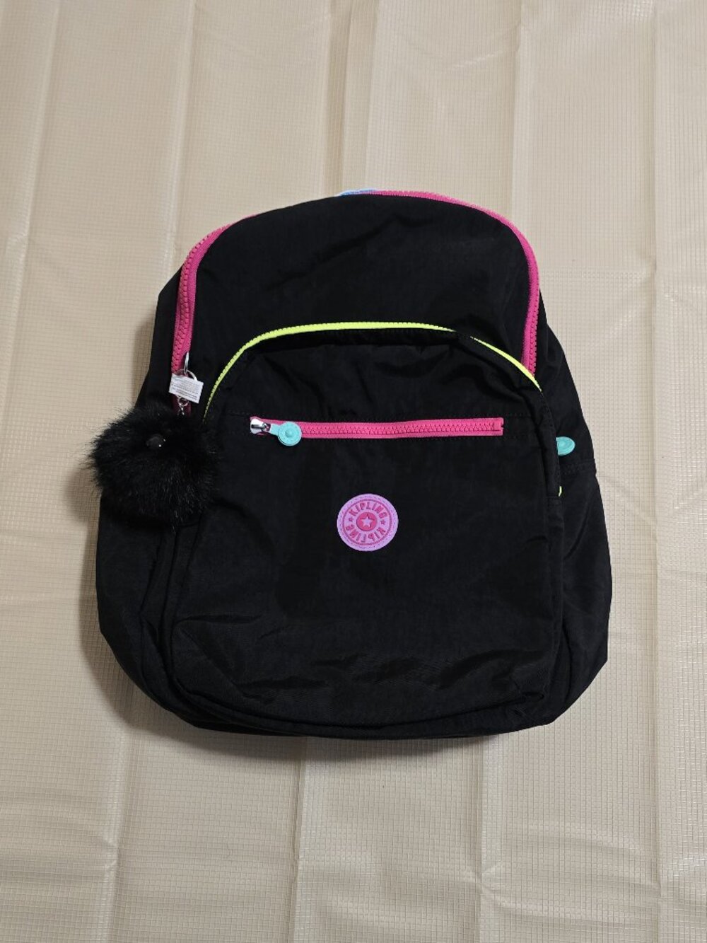 Kipling Seoul Large Backpack True Black Rainbow Laptop Protection